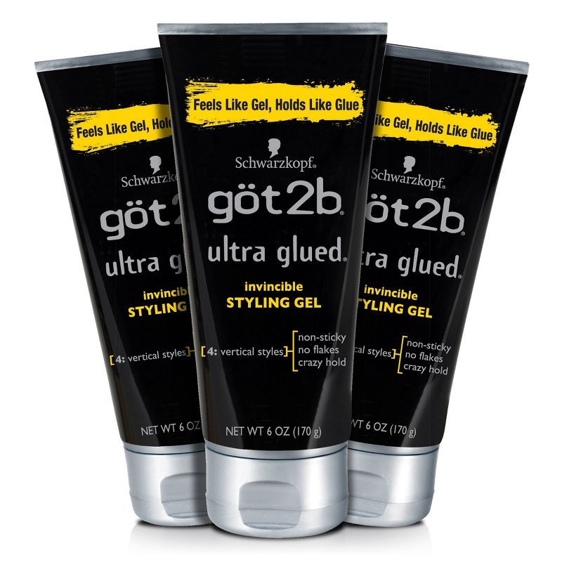 Got2B Ultra Invincible Styling Gel - 3pk/18oz