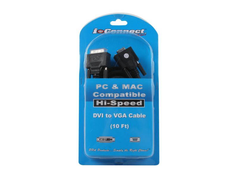 DAT 7369D Black DVI to VGA Cable