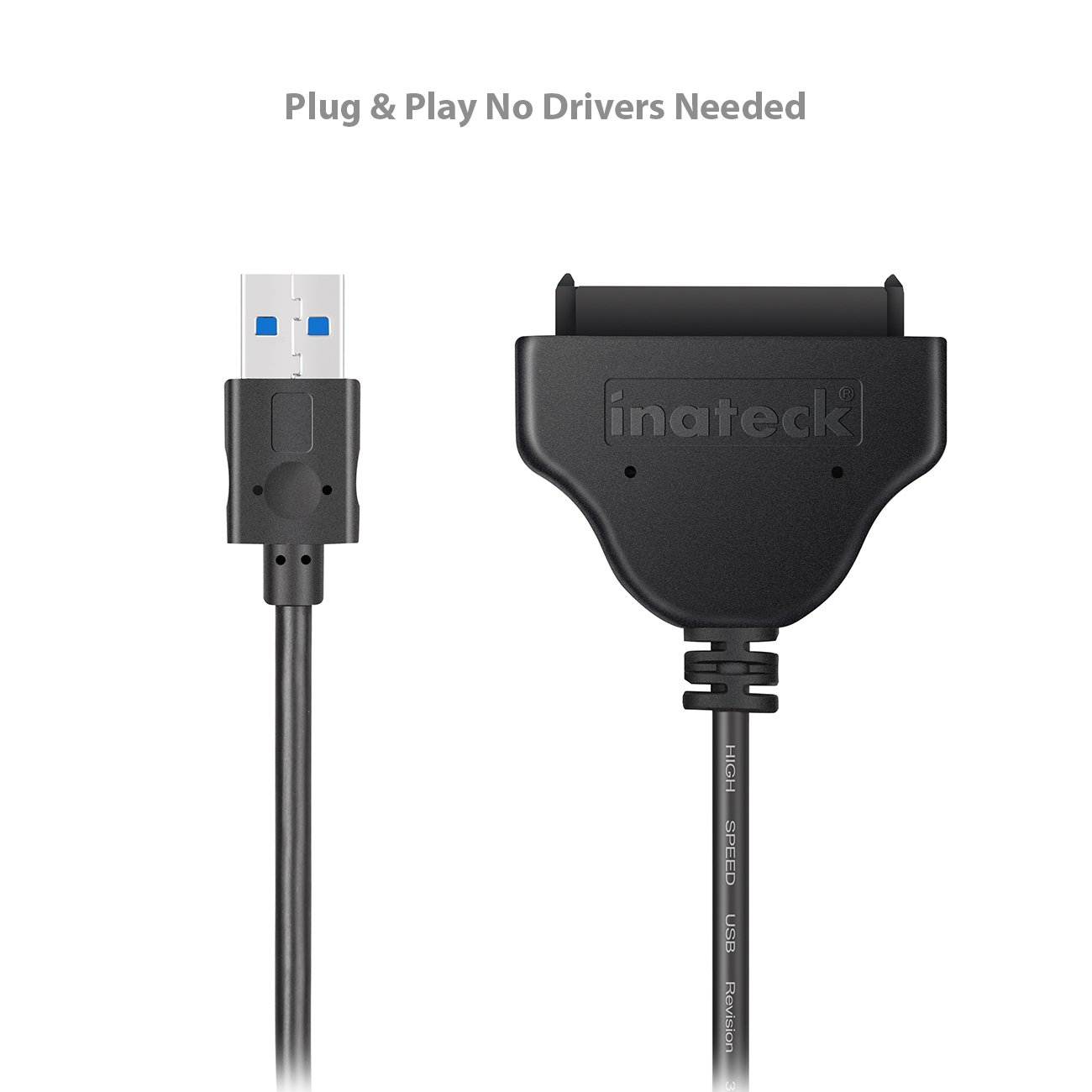 Inateck SATA to USB Cable, USB 3.0 to 2.5 Inch SATA III Hard Drive Adapter/Reader, SATA to USB 3.0 Adapter, UA1002
