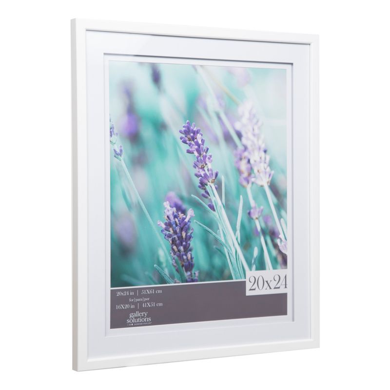 20" x 24" Wide Double Matted to 16" x 20" Frame White - Gallery Solutions