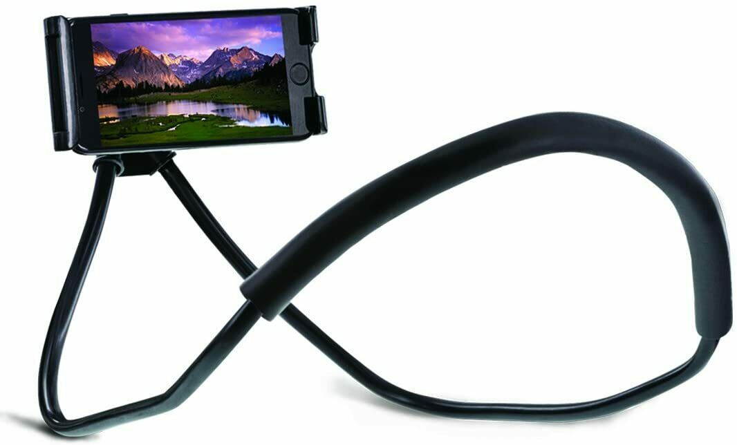 Aduro Lounger Cell Phone Mount Holder for Neck, Universal Smartphone Lazy Stand