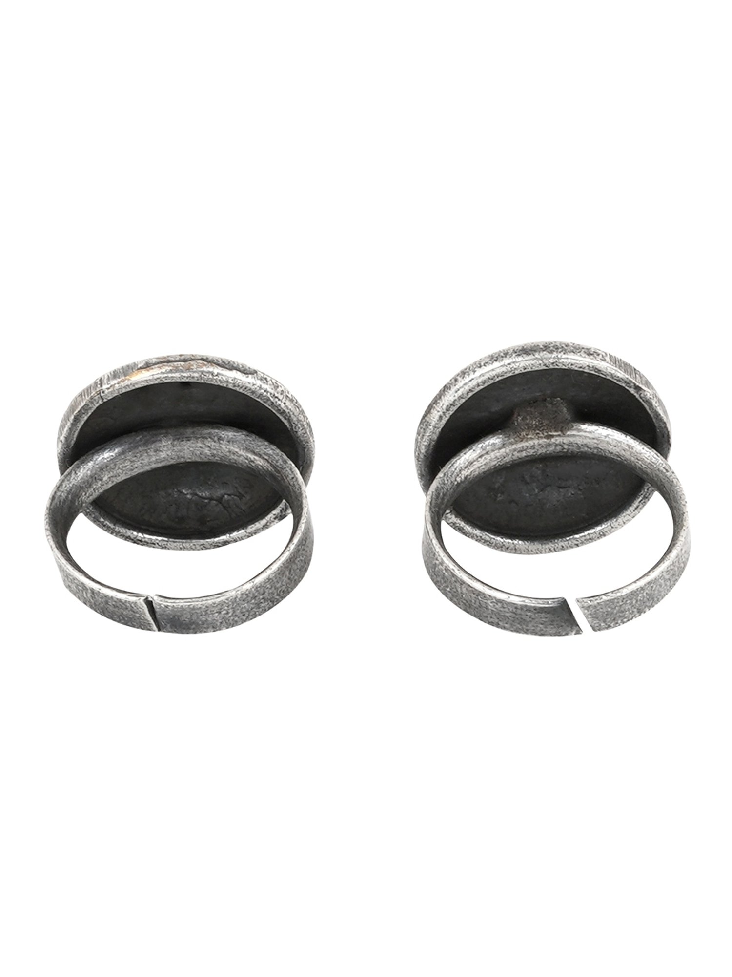Teejh Ethnic Adira Silver Oxidized Toe Ring for Women