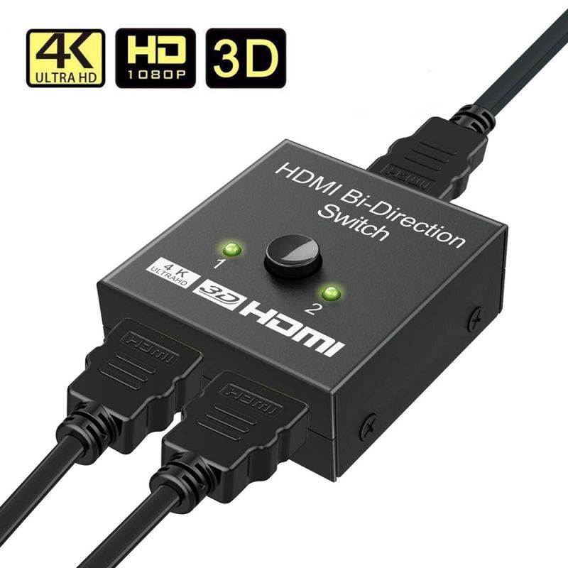 HDMI Switch Bi-directional HDMI Splitter Manual HDMI Switcher 2 In 1 Out or 1 Input 2 Output Supports HD/4K/3D/1080P, for Xbox/PS4/PS3/Roku/Blu-Ray player/DVD/HDTV