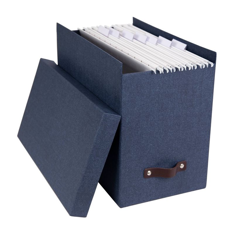 John Canvas File Box Blue - Bigso Box of Sweden