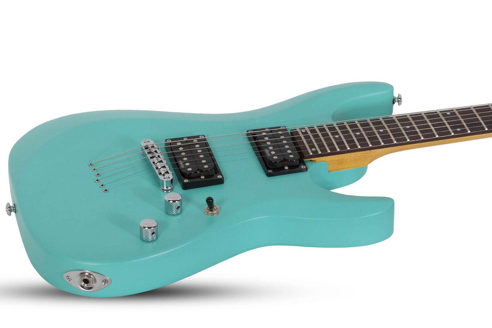 Schecter C-6 Deluxe Electric Guitar Satin Aqua Finish, 428