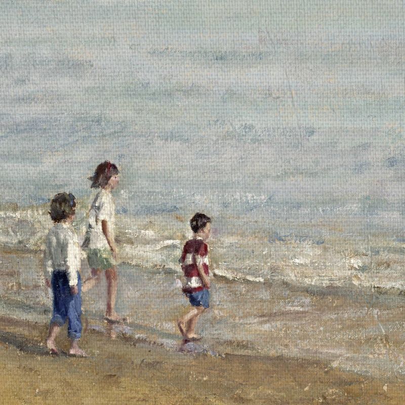 24" x 36" Games on the Beach by Alicia Grau Art on Canvas - Fine Art Canvas