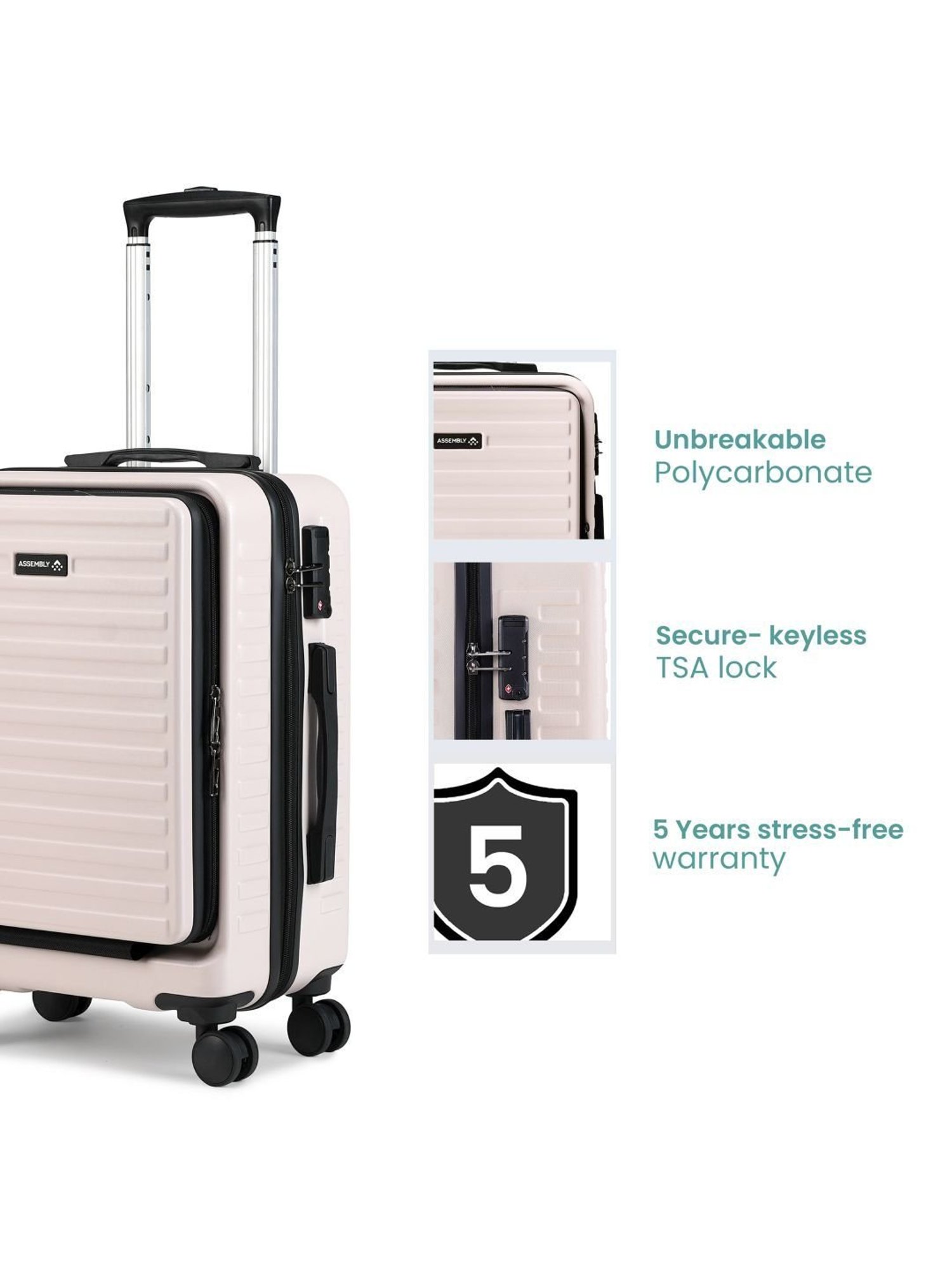 Perquisite Y2K Luxe Range Black Hard 20" Cabin Luggage