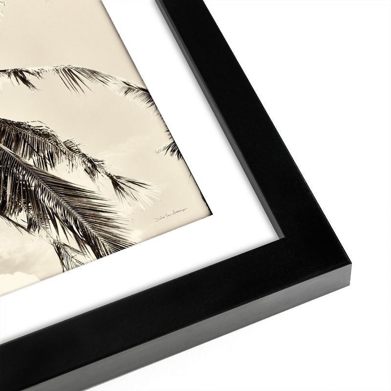 Americanflat Sepia Palm Tree - Set of 2 Framed Prints by Wild Apple