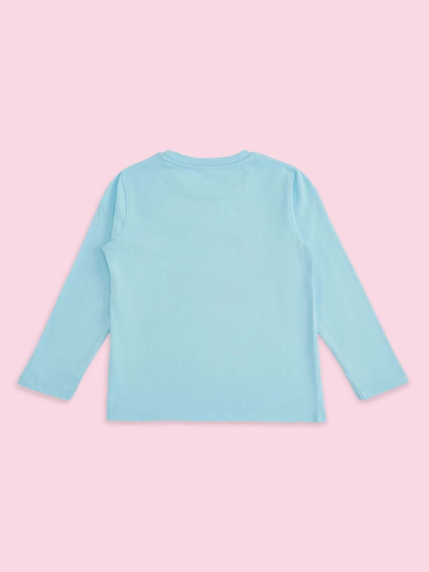 Pantaloons Baby Kids Yellow & Blue Cotton Printed Full Sleeves T-Shirt