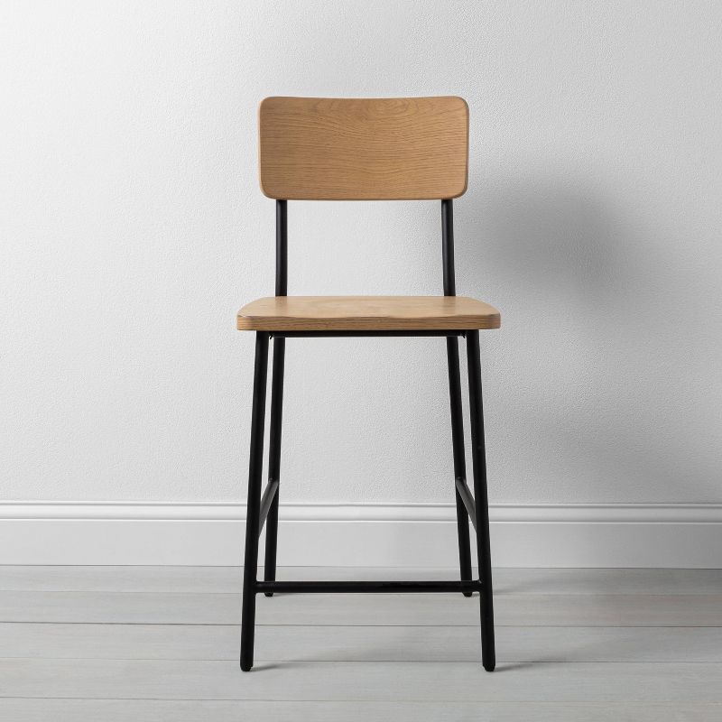 Wood & Steel Counter Stool Black - Hearth & Hand™ with Magnolia