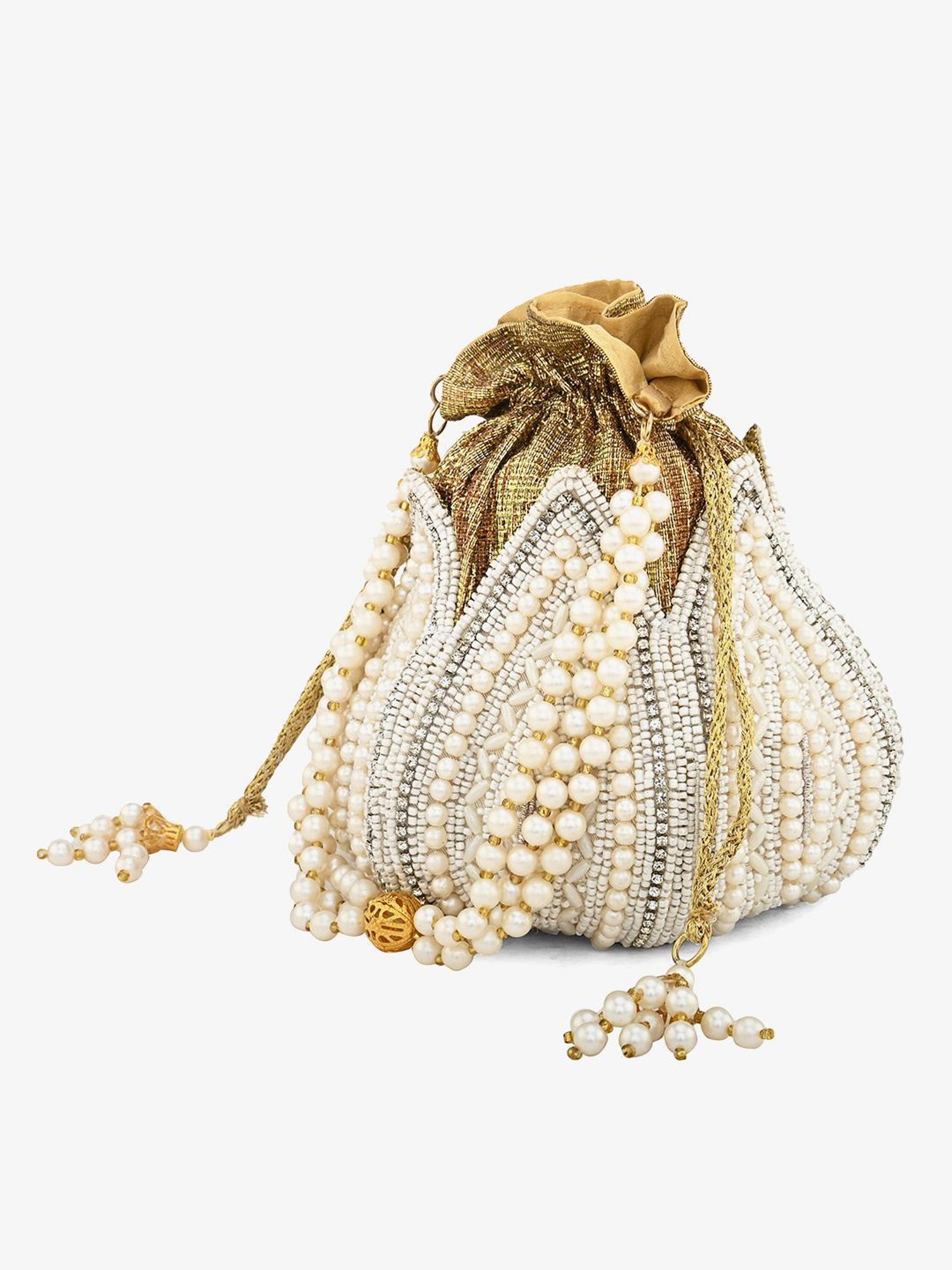 Gaurapakhi Golden Embellished Potli