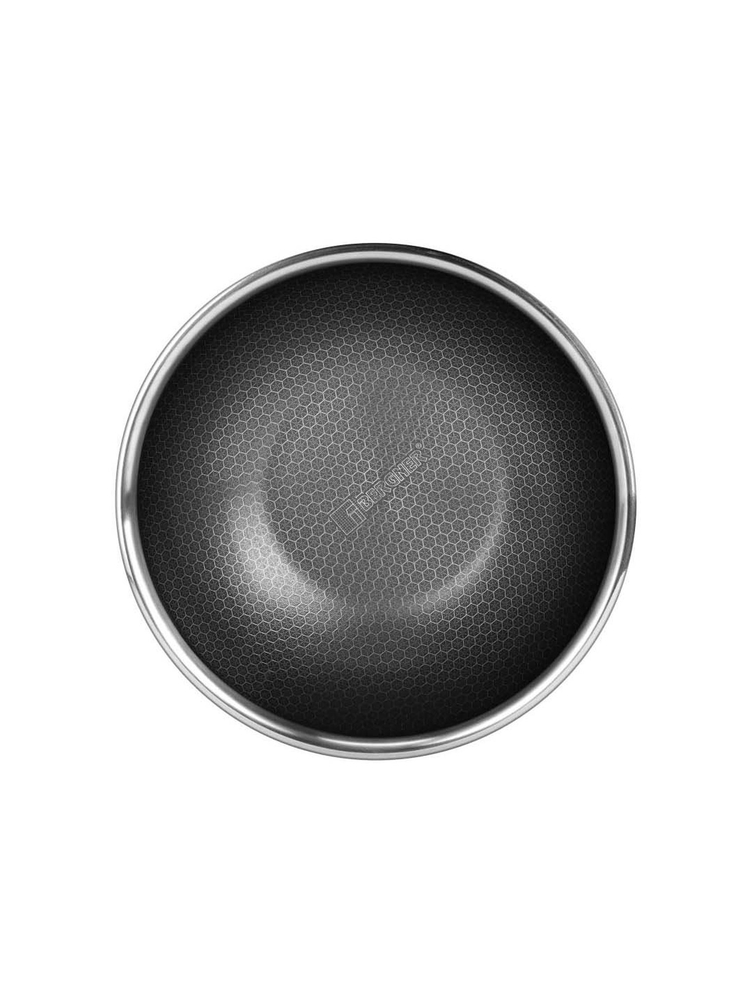 Bergner Hi-Tech Prism Silver Stainless Steel 24 cm Diameter Tasra With Lid (2.5 L) - Set of 1