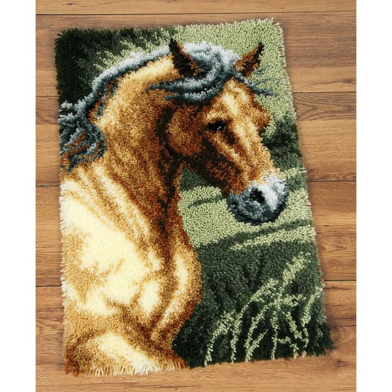 Vervaco Latch Hook Rug Kit 18"X28"-Horse