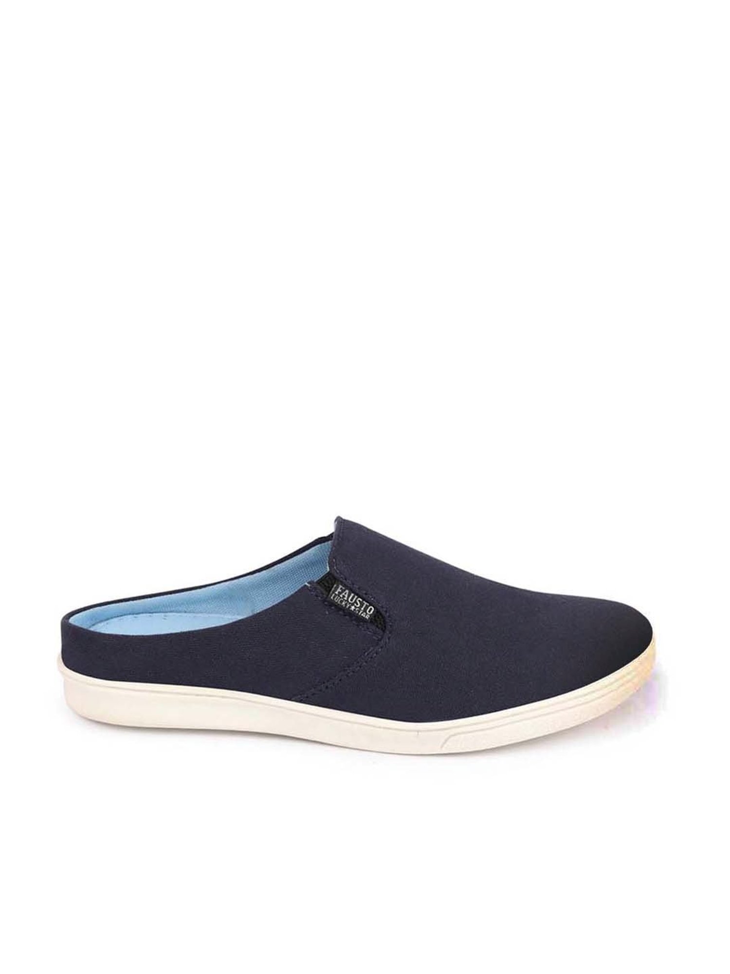 Fausto Men's Navy Mule Shoes