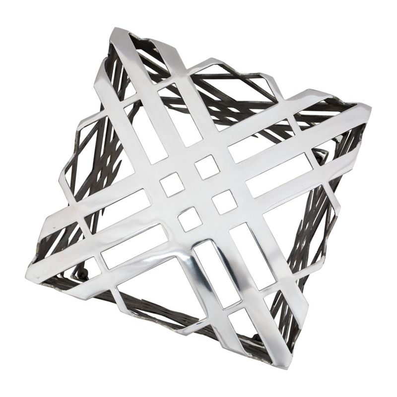 Low Profile Geometric Accent Table - Aluminium - Zm Home