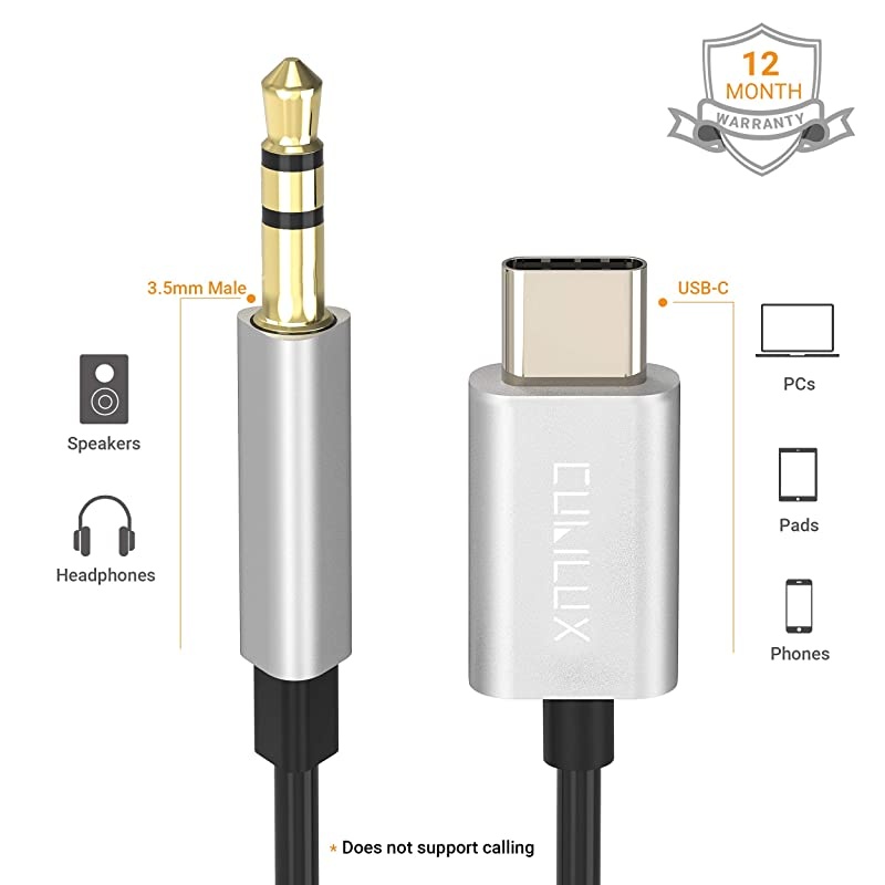 C Audio Cable for for Razr Moto Z4 Z3 Play Z2 Force G7 G6 Z Droid Type C to 35mm Aux Cord for Car Speaker Auxiliary Cable for Huawei P30 Pro P20 Pro ZTE Axon 10 Pro 5G Pixel 4 4XL 4 FT