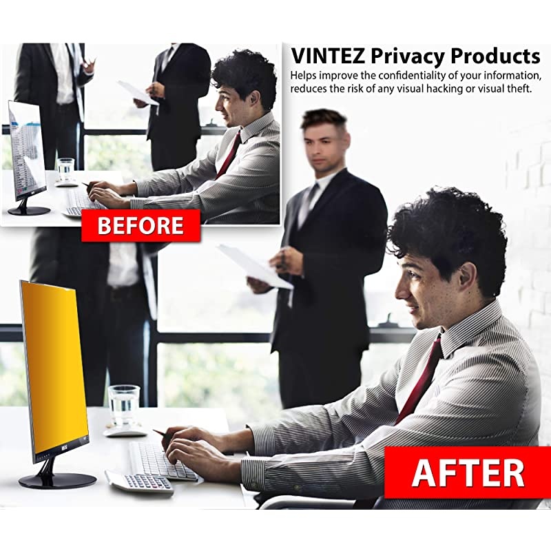 Inch Gold High Clarity Computer Privacy Screen Filter for Widescreen Computer Monitor AntiScratch Protector Film for Data confidentiality 169 Aspect Ratio