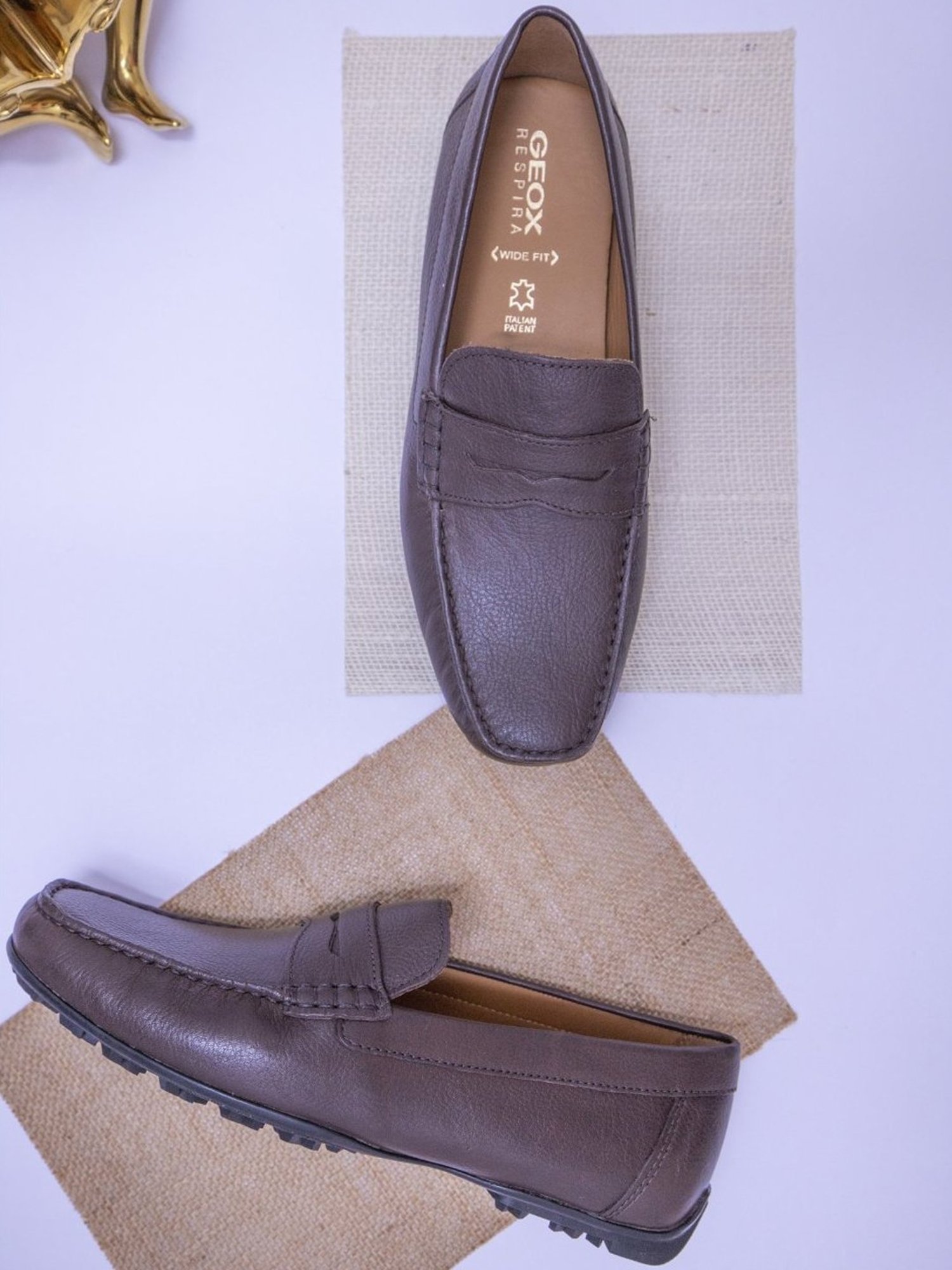 Geox Men's U Kosmopolis+Grip Brown Loafers