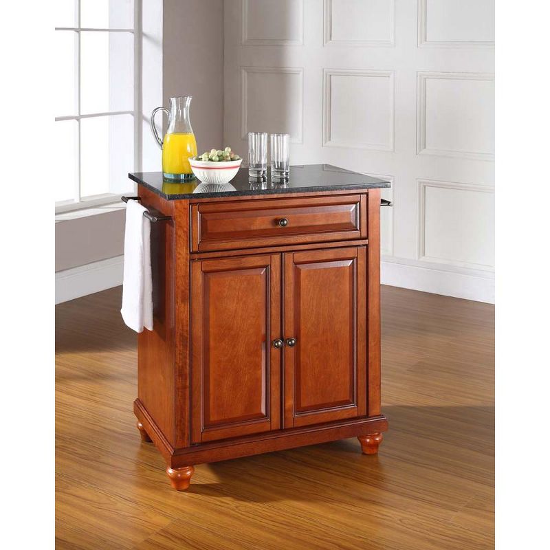 Sunrise Kitchen Island with American Maple Top White/Natural - Flora Home