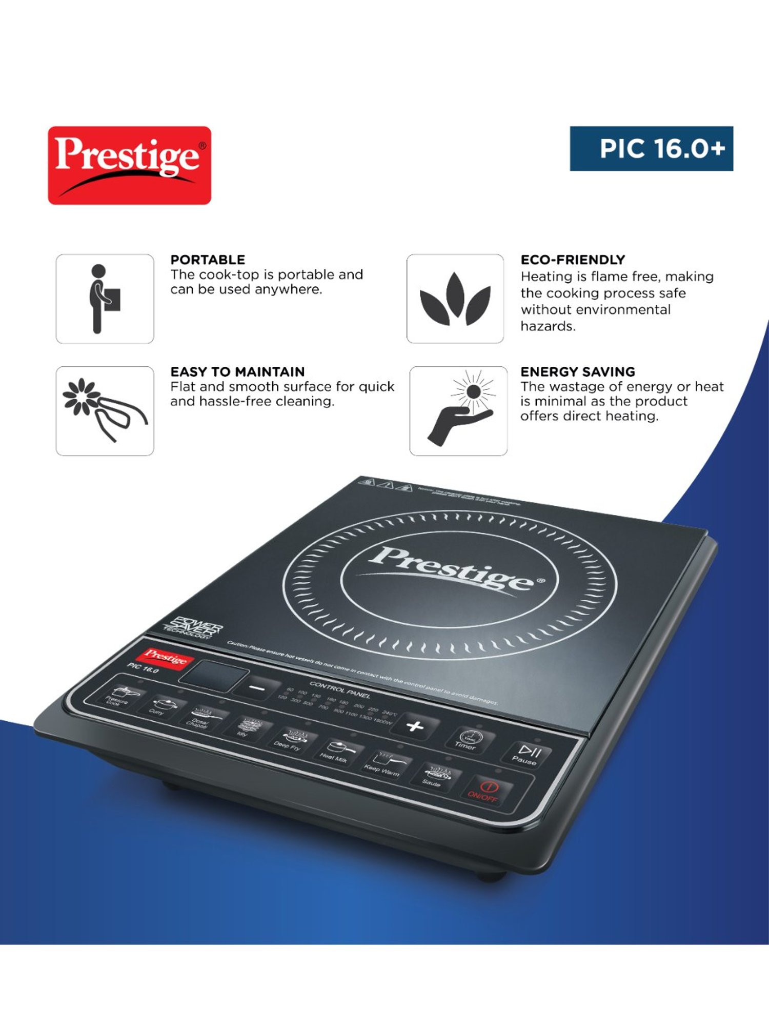 Pigeon Blackline Smart Black Glass Manual Gas Stove (2 Burners)