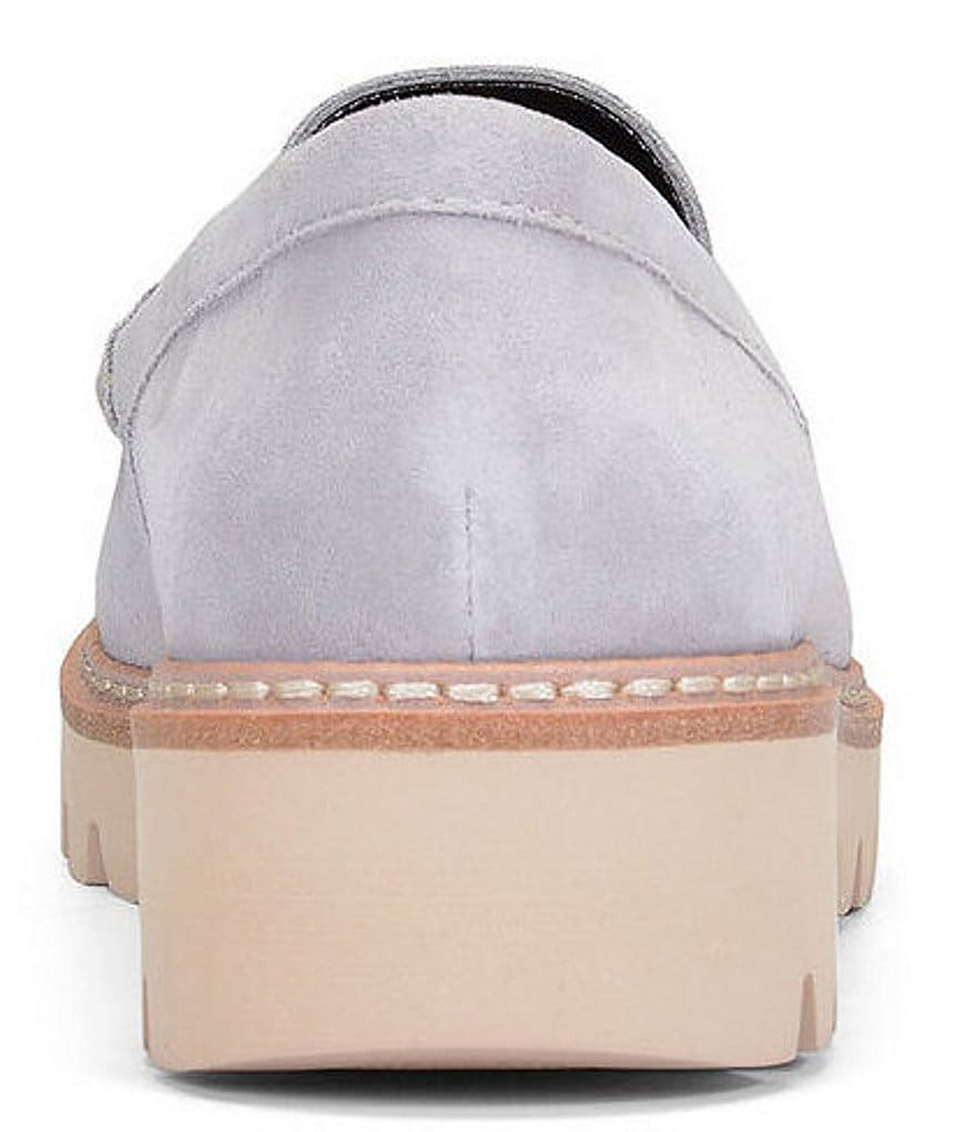 Donald Pliner Hope Suede Lugged Block Heel Loafers