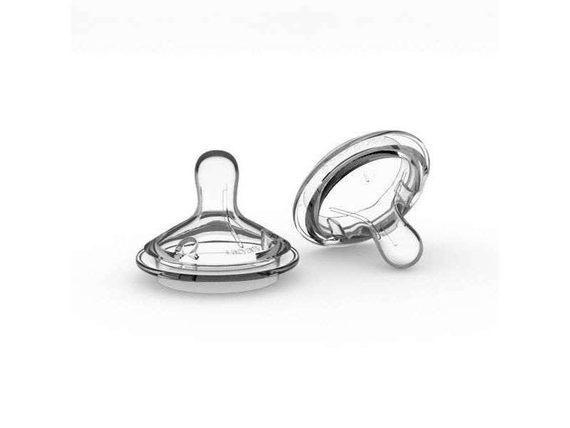 Nanobebe Medium Flow 2pk Baby Bottle Silicone Nipples