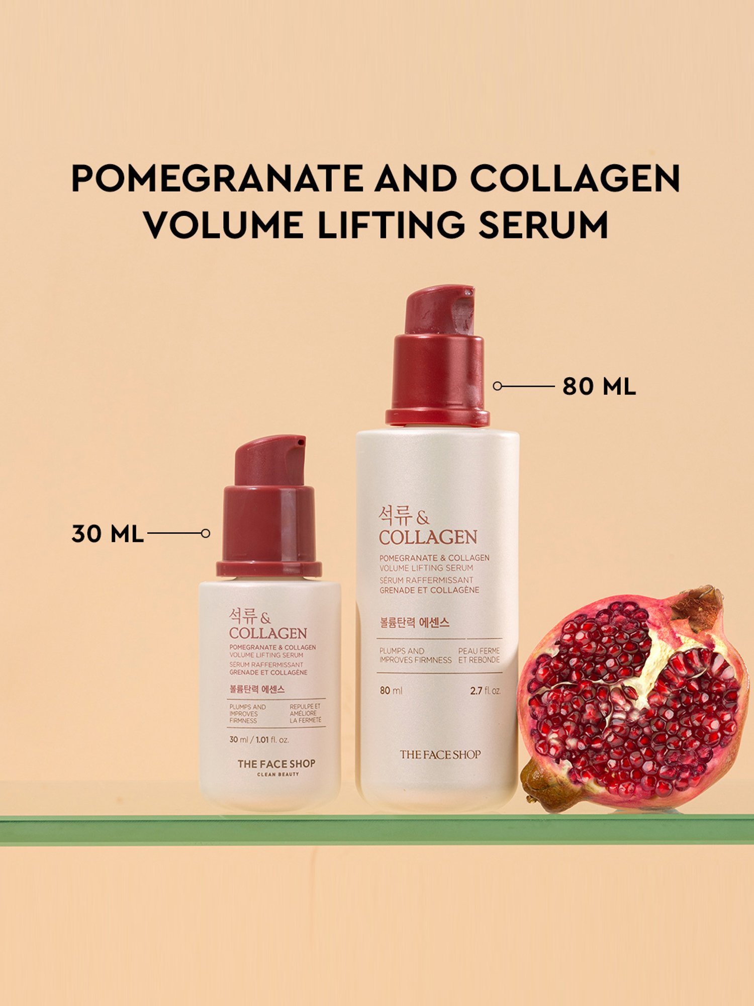 The Face Shop Pomegranate & Collagen Volume Firming Serum - 30 ml