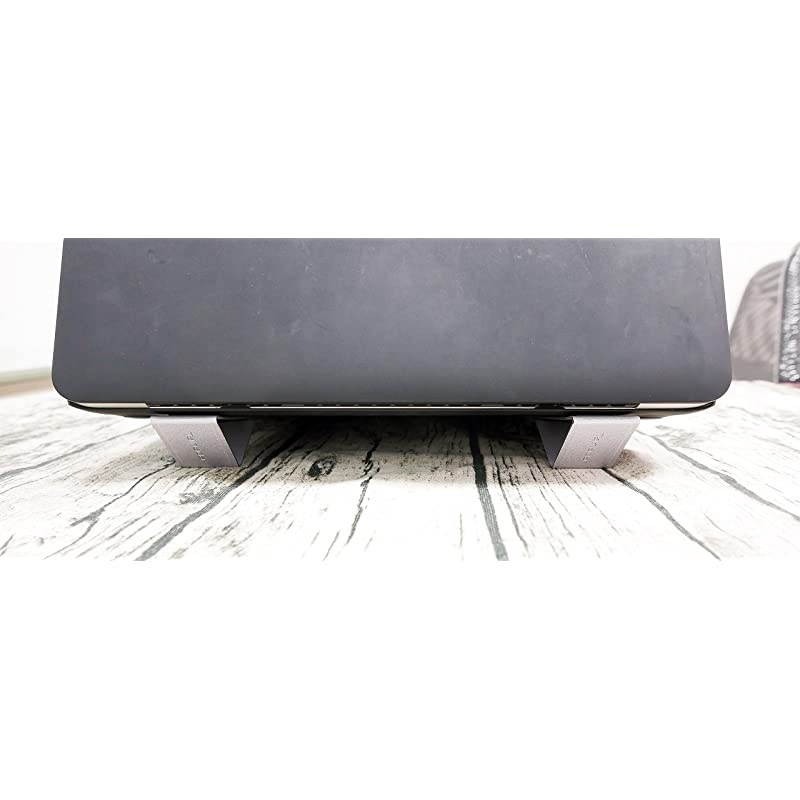 Laptop Cooler Cooling Stand  Universal MultiAngle Notebook Foldable Stand for Apple MacBook Air Pro Asus Acer Lenovo Dell HP Chromebook Ultrabook with Bonus Web Cam Stickers Silver