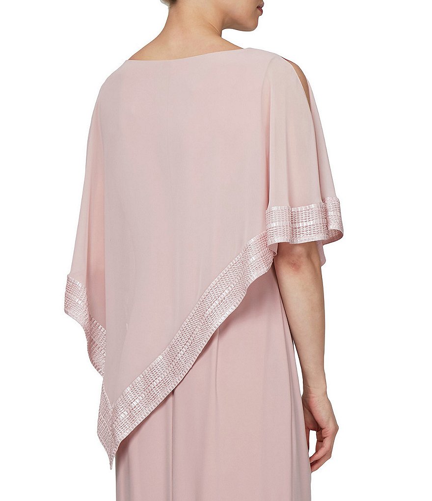 Ignite Evenings Asymmetrical 3/4 Cold Shoulder Sleeve Popover Sheath Dress