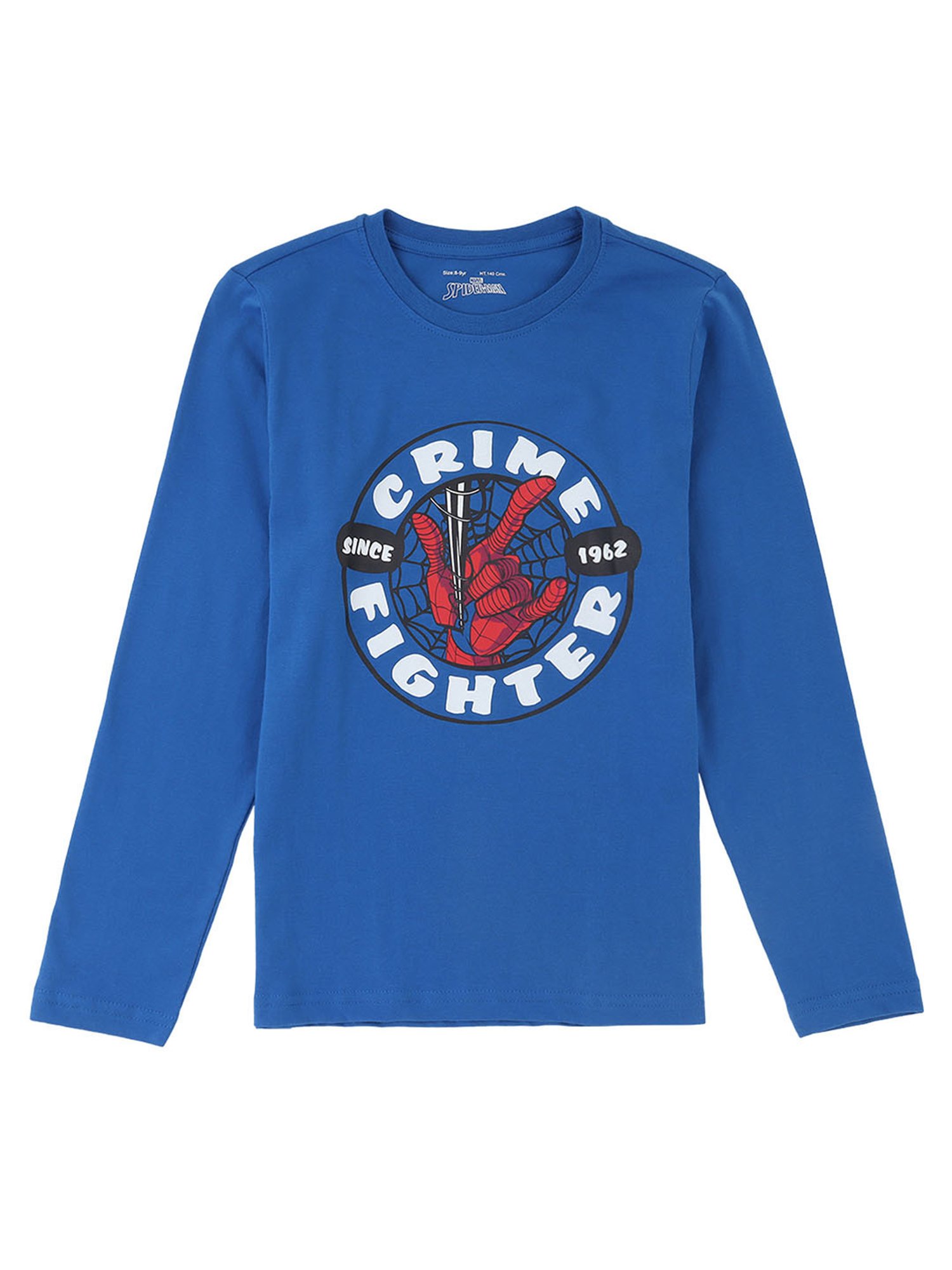 Proteens Kids Royal Blue Printed Full Sleeves T-Shirt