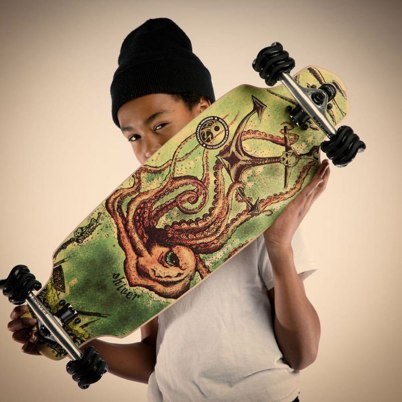 Shark Wheel California Roll 60mm 78A Wheels, Black +  Shiver Abec 7 Bearings