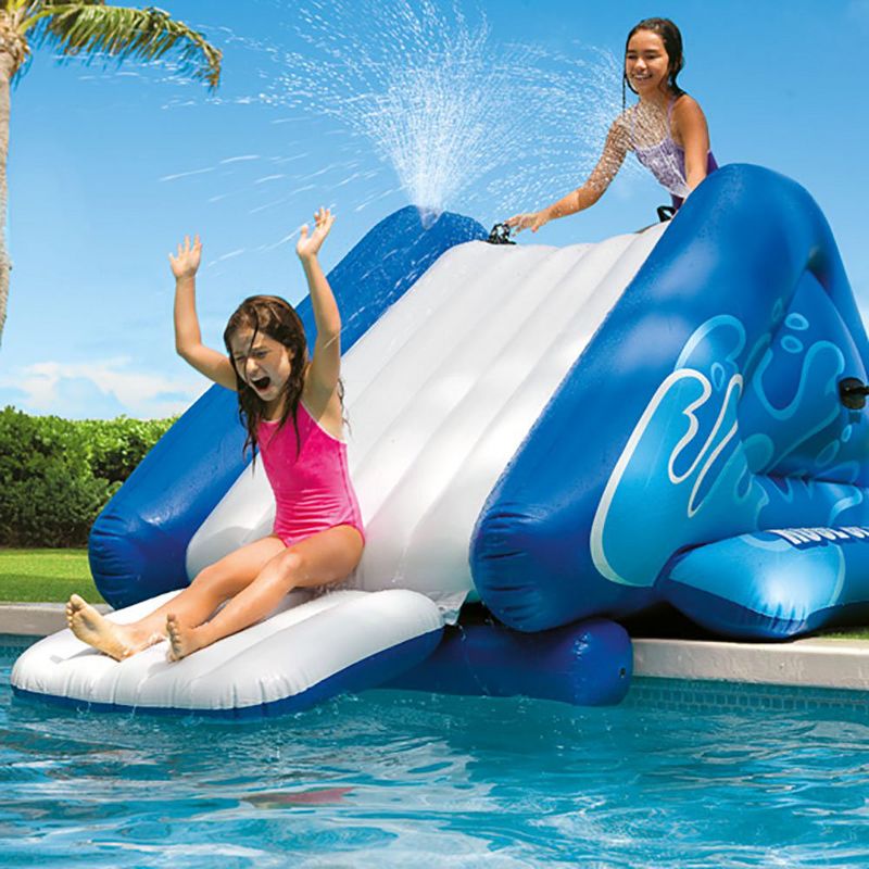 H2OGO! 53346E Mount Splashmore Kids Inflatable Backyard Water Slide Splash Mega Park Toy with Climbing Wall, Slide, Splash Zone, and Spray Blaster