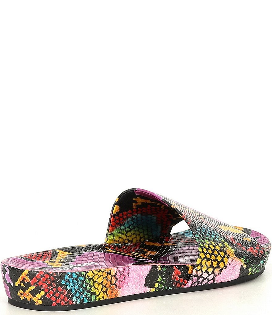 Gianni Bini Summatime Snake Print Banded Wedge Pool Slides