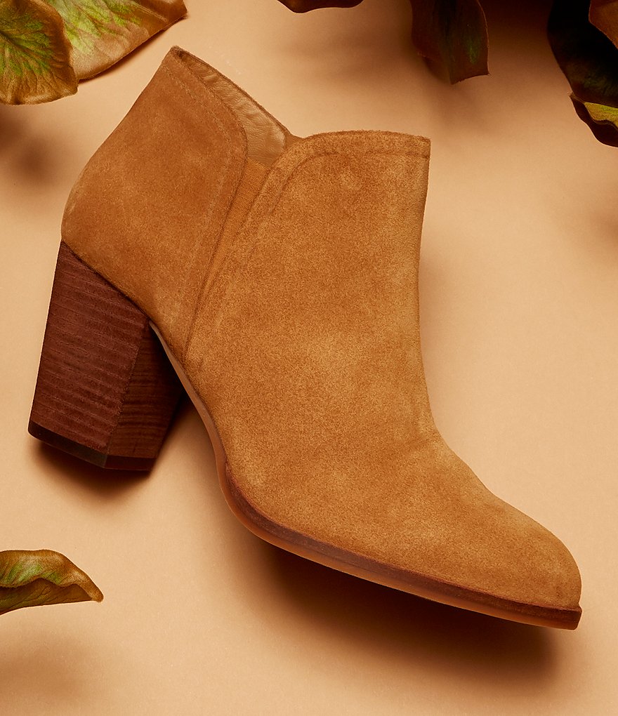 Alex Marie Gleneva Suede Chelsea Block Heel Booties