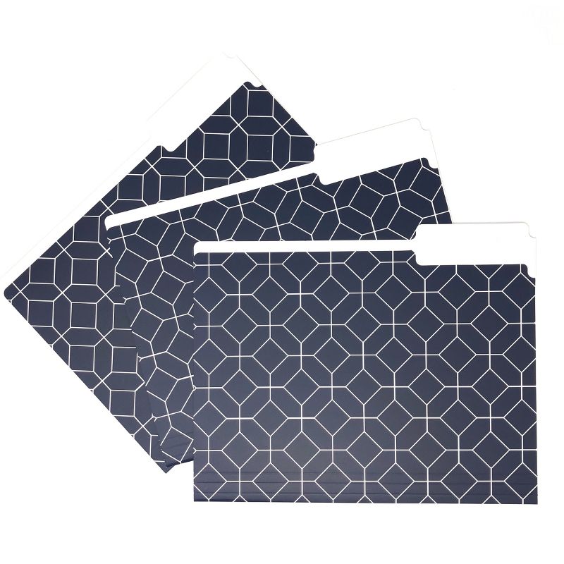 9ct File Folders Navy Assorted Patterns - Kahootie Co