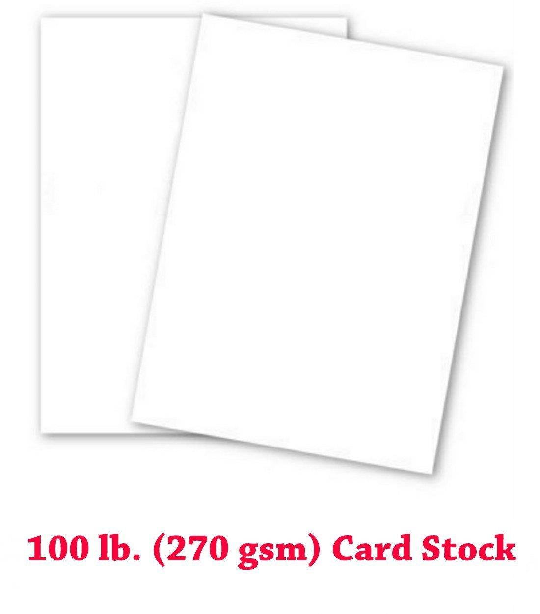 Extra Thick 100lb Cover White Cardstock - 50 Sheets (12-x-18-inch)