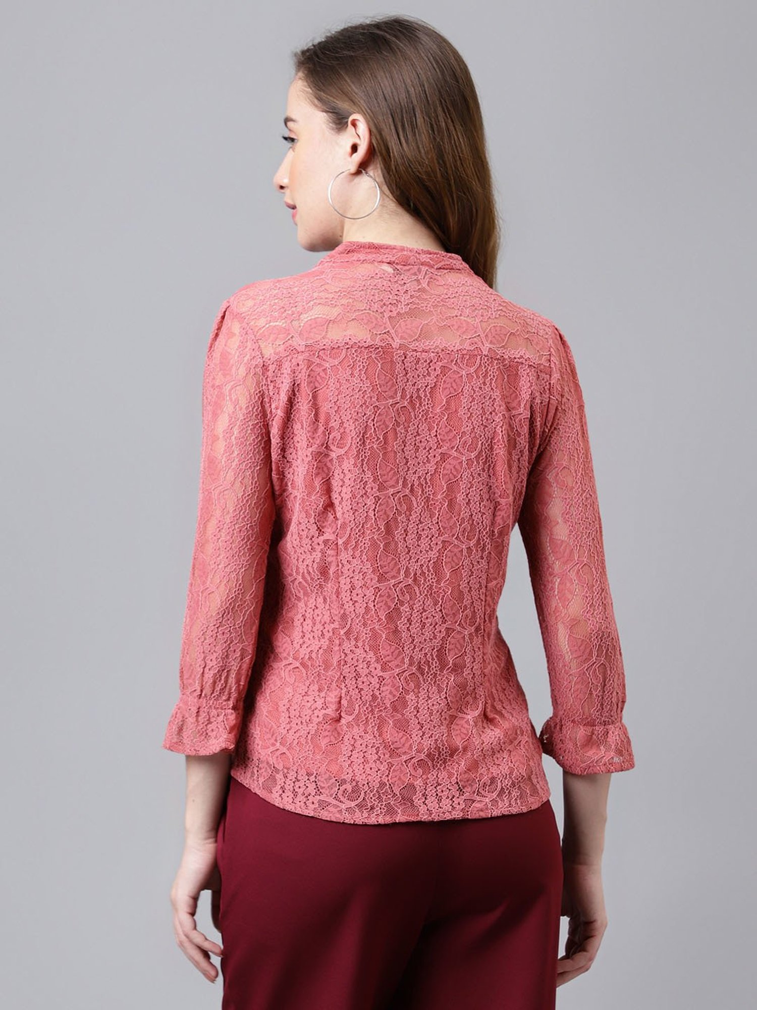Latin Quarters Pink Lace Top