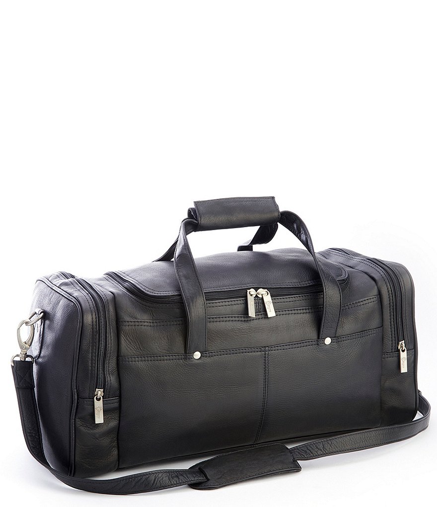 ROYCE New York Leather Luxury Overnight Duffel Bag