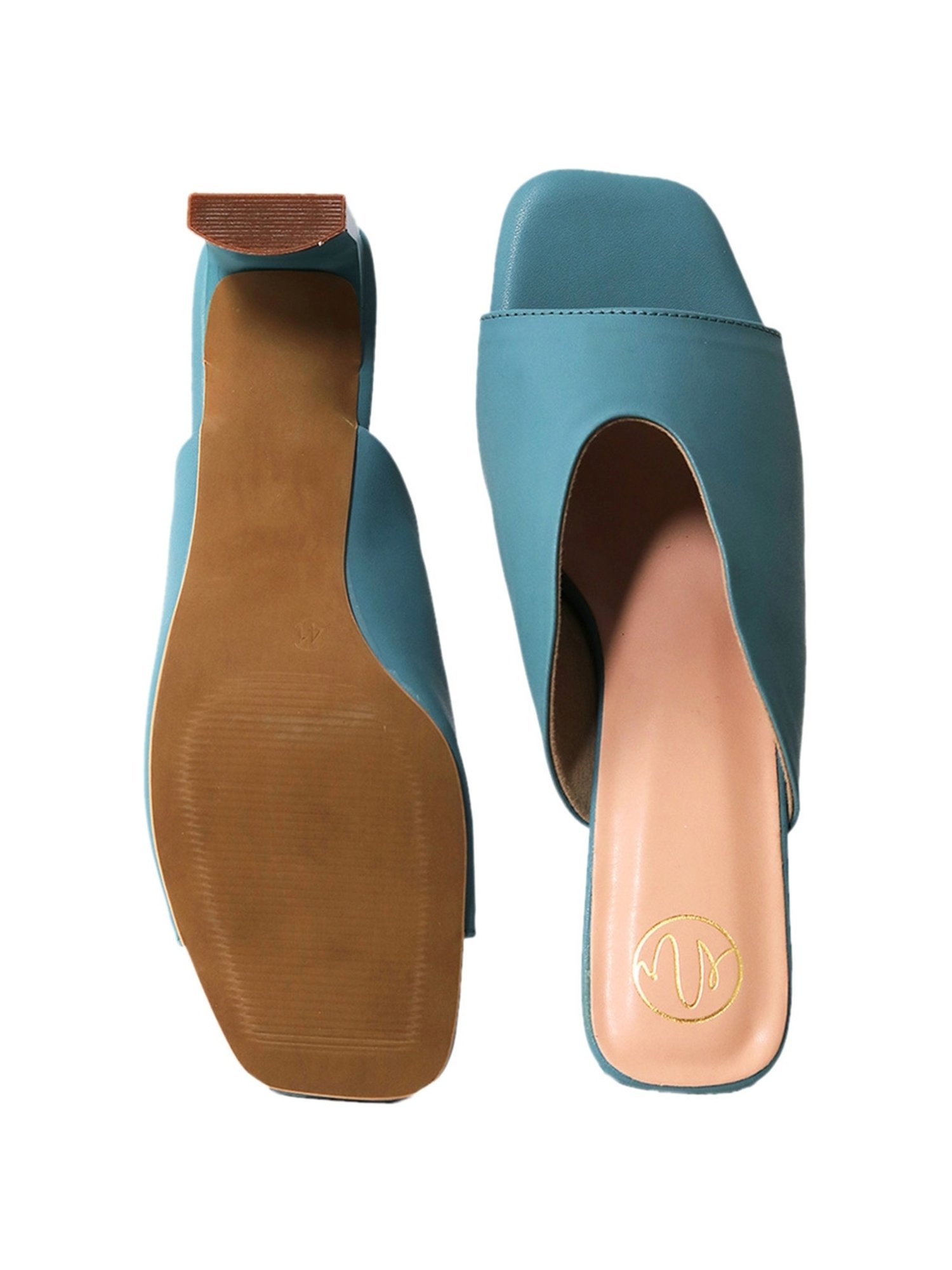 NR by Nidhi Rathi Women's Turquoise Casual Sandals