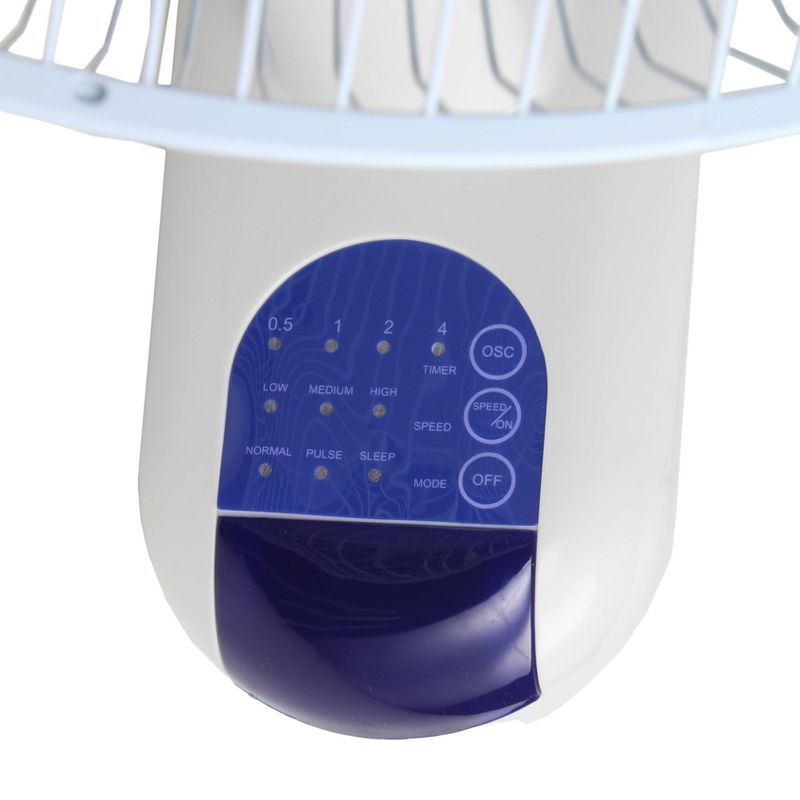 O2COOL Rechargeable Deluxe Necklace Fan with USB Cord Gray