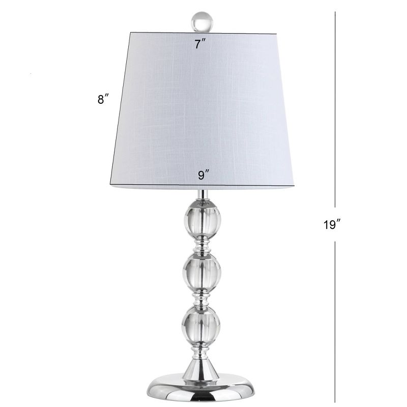 20" Crystal Hudson Mini Table Lamp (Includes LED Light Bulb) Clear - JONATHAN Y