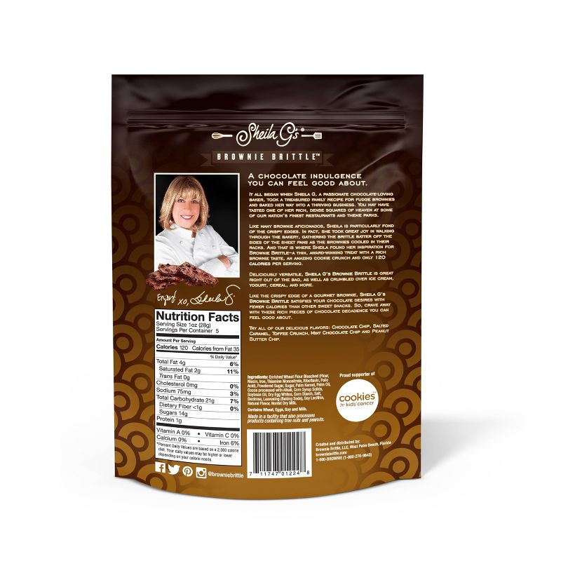 Sheila G's Brownie Brittle, Chocolate Chip, Thin & Crunchy Cookies - 5oz