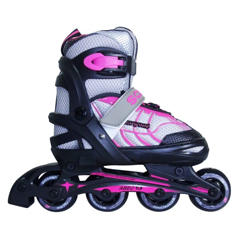 Schwinn Girls' Adjustable Inline Skate (5-8) - Black/Pink