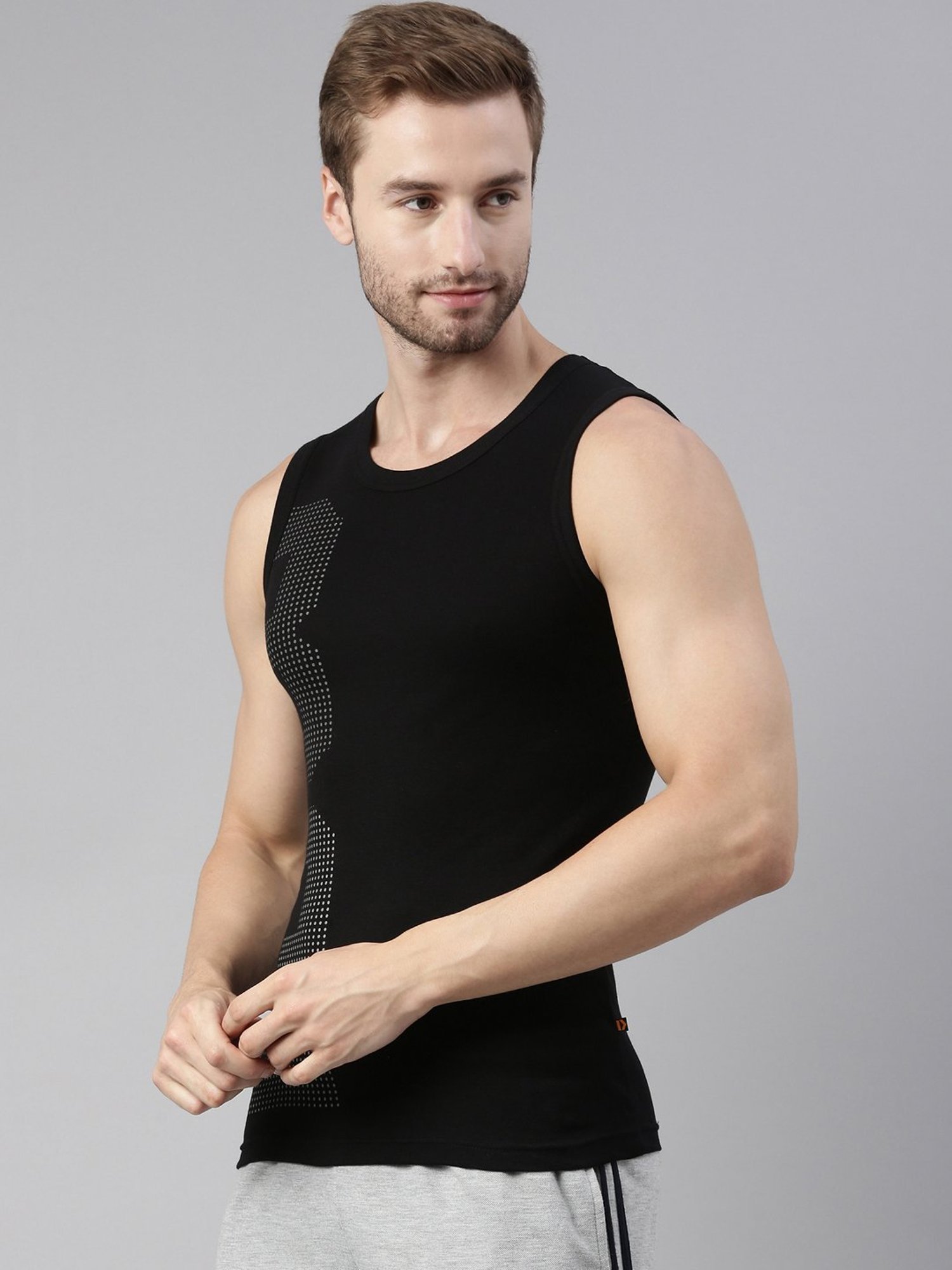 Dixcy Scott Maximus Multi Cotton Regular Fit Printed Vest - Pack Of 2