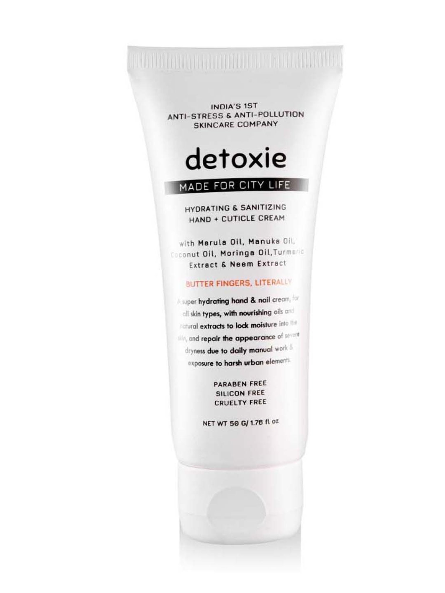 Detoxie Hydrating & Sanitizing Hand & Cuticle Cream - 50 gm