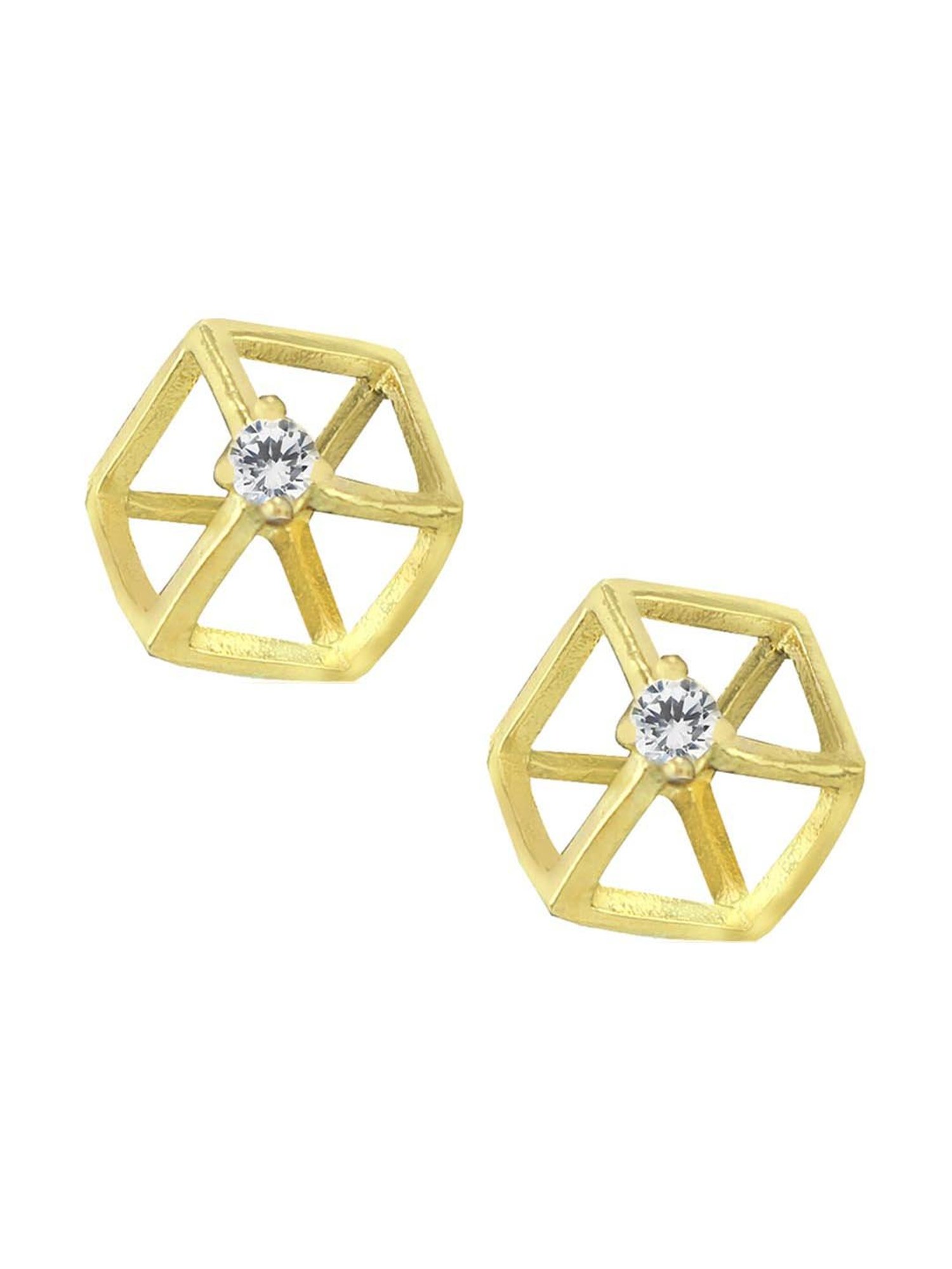 Taraash 92.5 Sterling Silver Geometric Earrings for Women