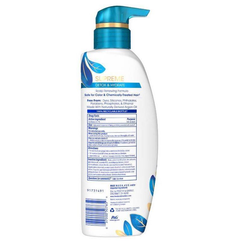 Head and Shoulders Supreme Detox & Hydrate Hair & Scalp Shampoo - 11.8 fl oz