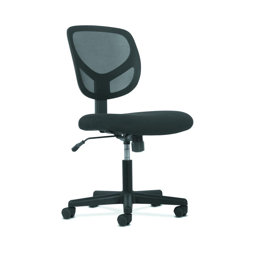 Sadie Mid-Back Task Chair - Black Seat - Fabric Back - 5-star Base - 18" Seat Width x 18" Seat Depth - 24.2" Width x 24.
