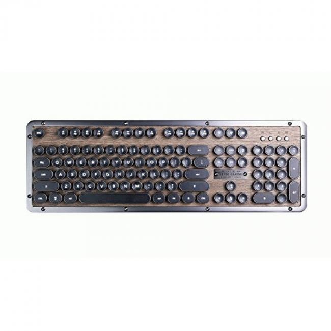 Azio Keyboard MK-RETRO-W-01B-US Bluetooth Retro Classic Mechanical Keyboard Elwood Retail