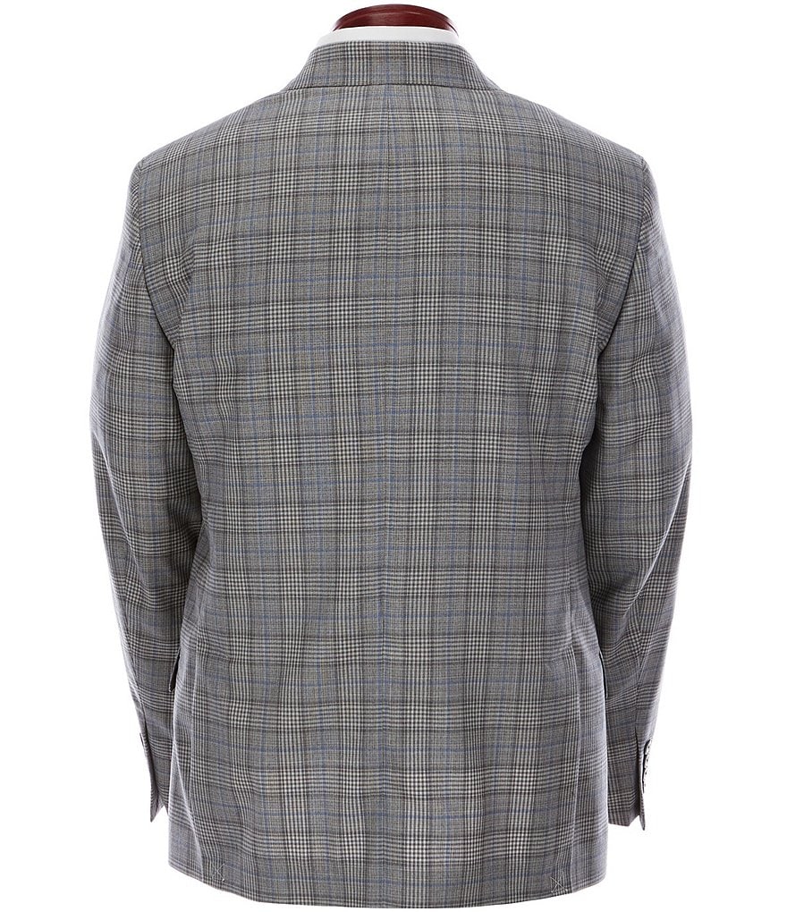 Psycho Bunny Slim Fit Grey Plaid Wool Sportcoat